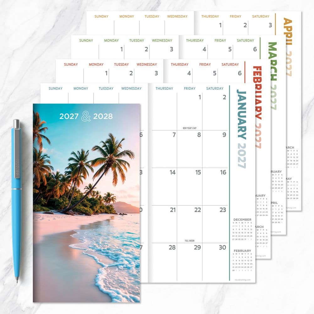Beaches 2027 2 Year Monthly Pocket Planner Seventh Alternate Image
