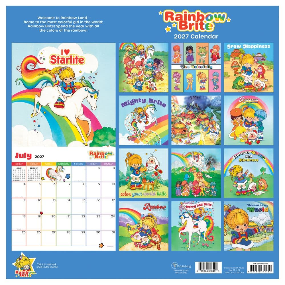 Rainbow Brite 2027 Wall Calendar First Alternate Image