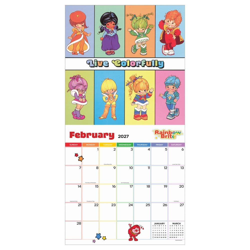 Rainbow Brite 2027 Wall Calendar Third Alternate Image