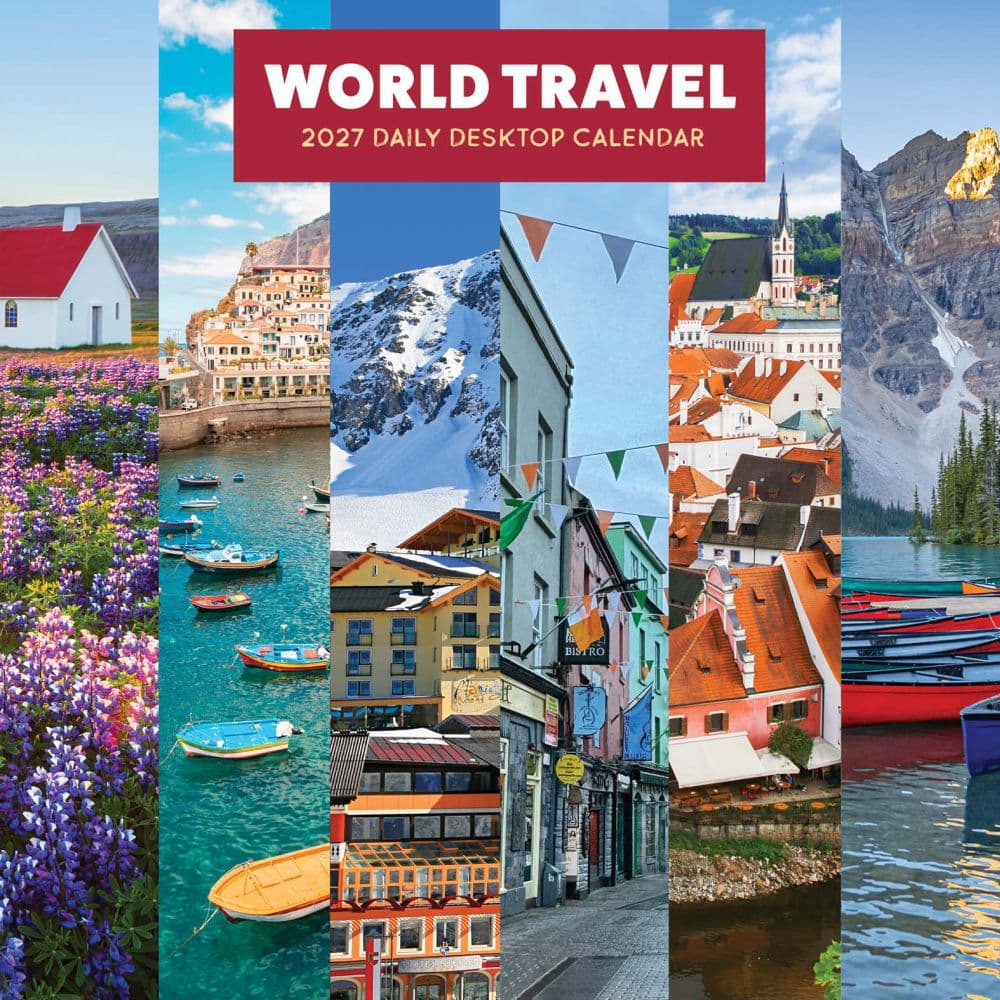 World Travel 2027 Desk Calendar Main Product Image