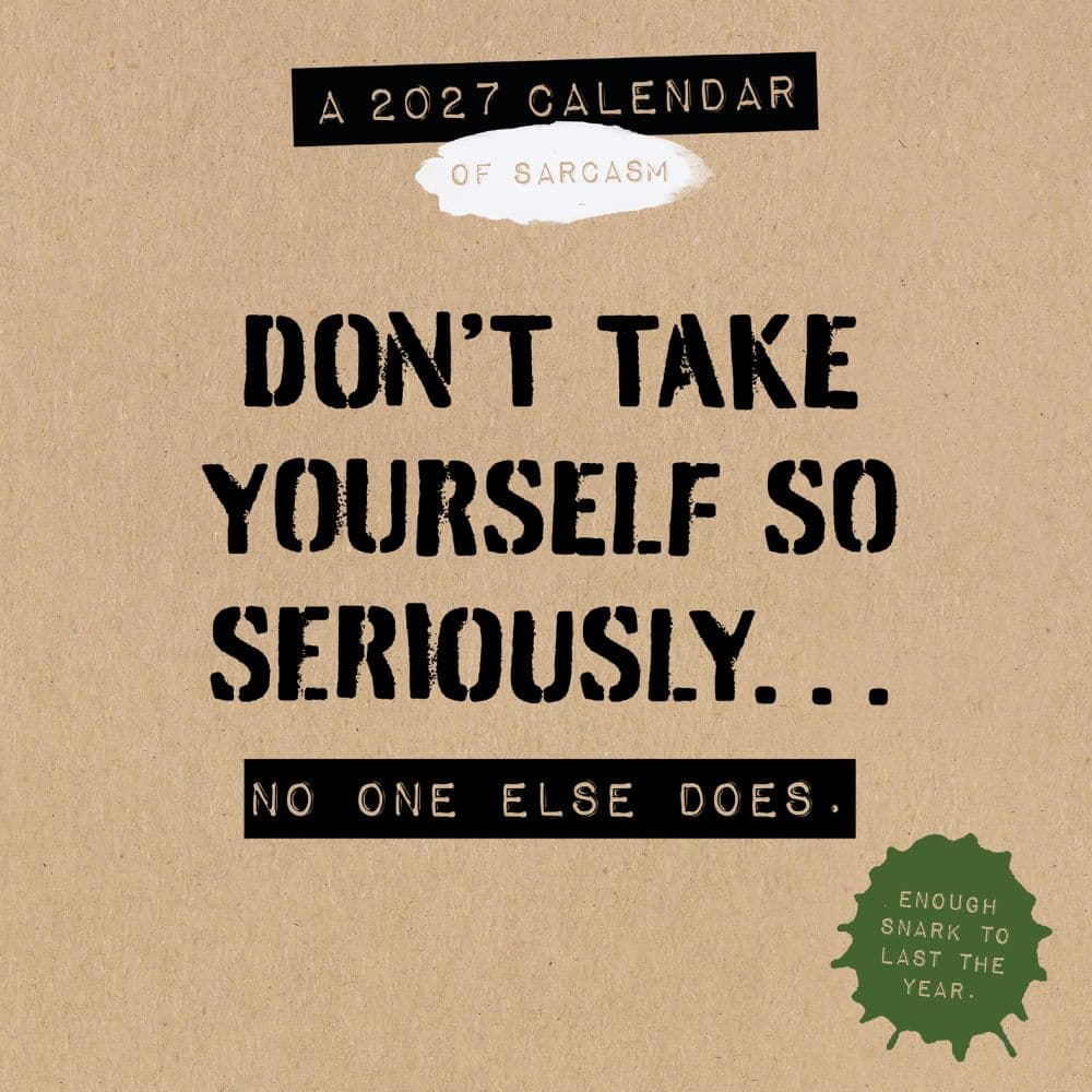 Anti Affirmations/Daily Sarcasm 2027 Desk Calendar Main Product Image