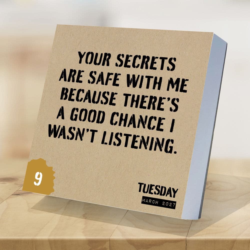 Anti Affirmations/Daily Sarcasm 2027 Desk Calendar Third Alternate Image