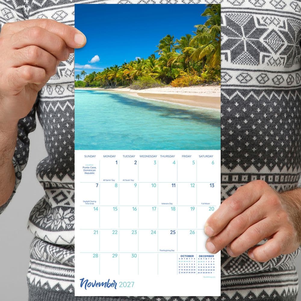 Tropical Beaches 2027 Mini Wall Calendar Fifth Alternate Image