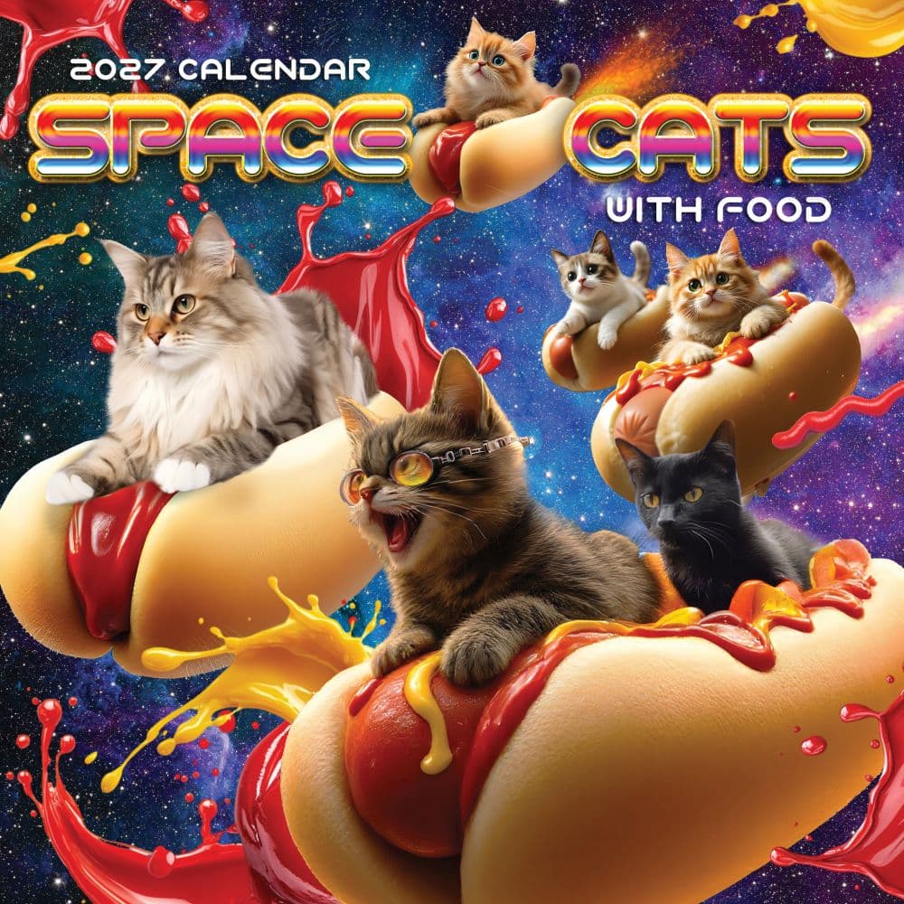 Space Cats 2027 Mini Wall Calendar