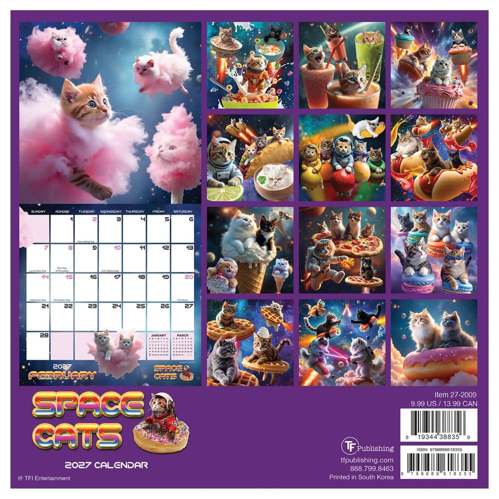 Space Cats 2027 Mini Wall Calendar First Alternate Image