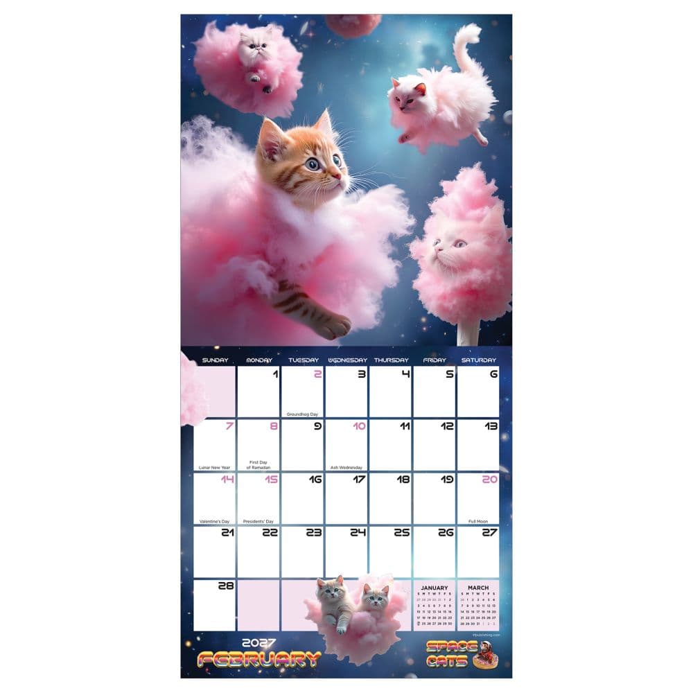 Space Cats 2027 Mini Wall Calendar Second Alternate Image