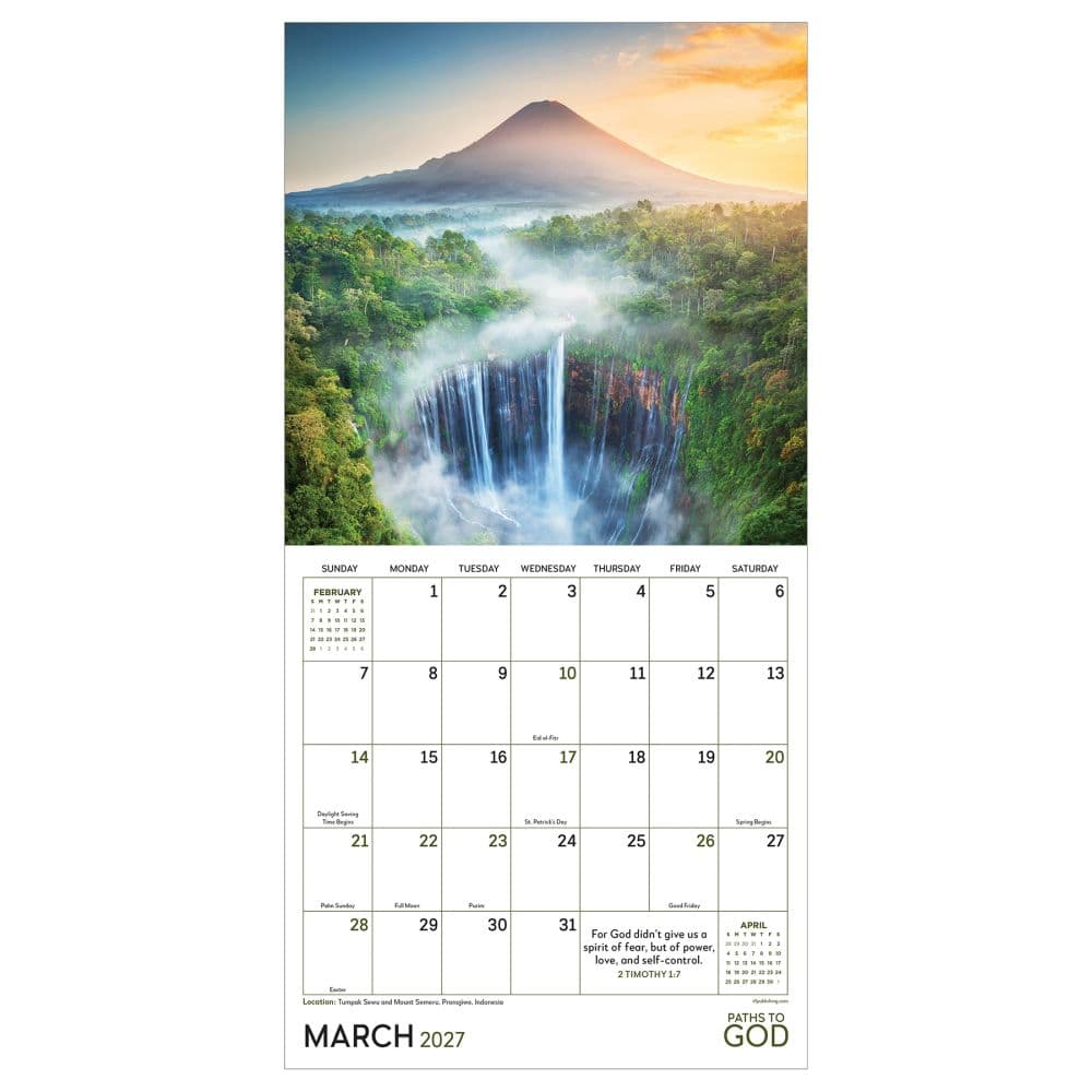 Paths to God 2027 Mini Wall Calendar Second Alternate Image