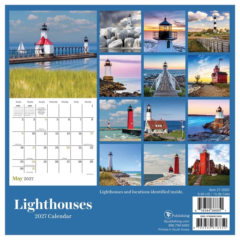 Lighthouses 2027 Mini Wall Calendar First Alternate Image