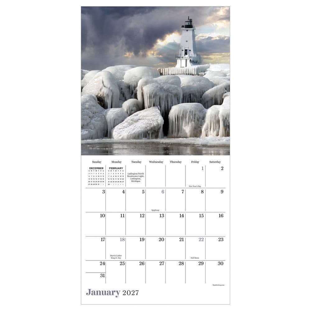 Lighthouses 2027 Mini Wall Calendar Second Alternate Image