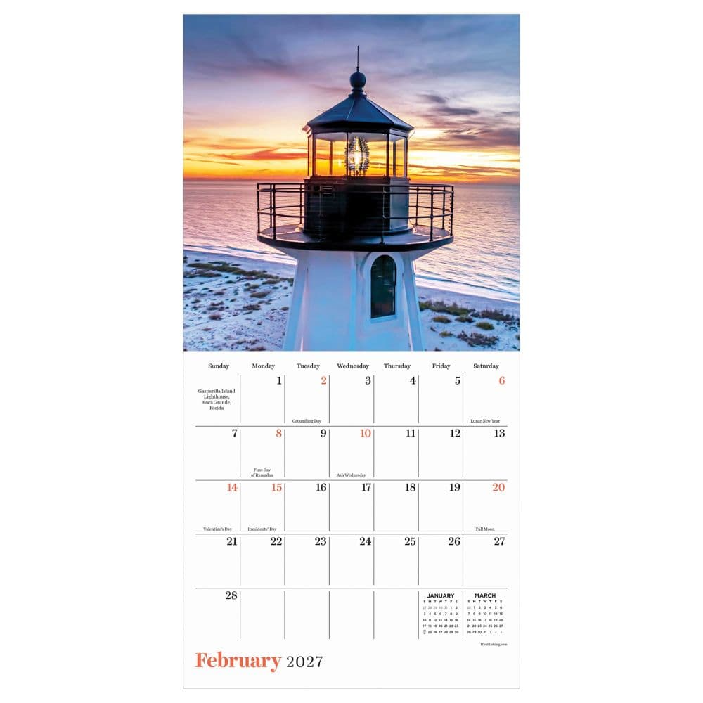 Lighthouses 2027 Mini Wall Calendar Third Alternate Image