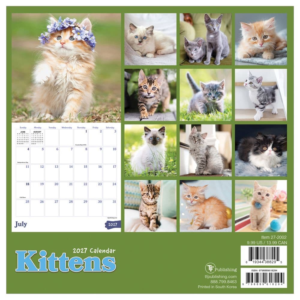 Kittens 2027 Mini Wall Calendar First Alternate Image