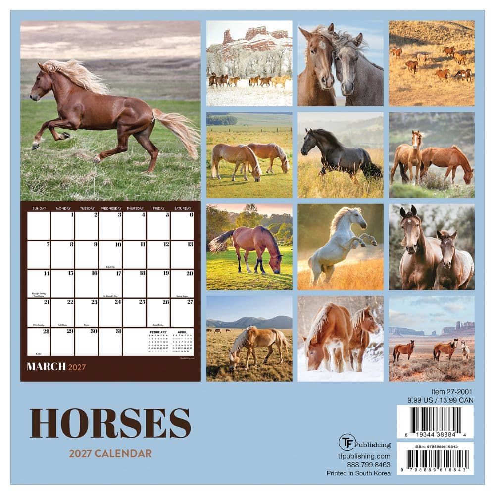 Horses 2027 Mini Wall Calendar First Alternate Image