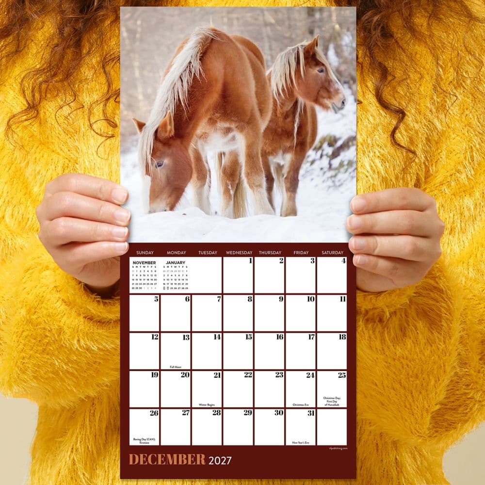 Horses 2027 Mini Wall Calendar Fifth Alternate Image
