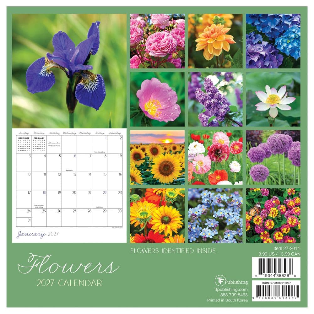 Flowers 2027 Mini Wall Calendar First Alternate Image