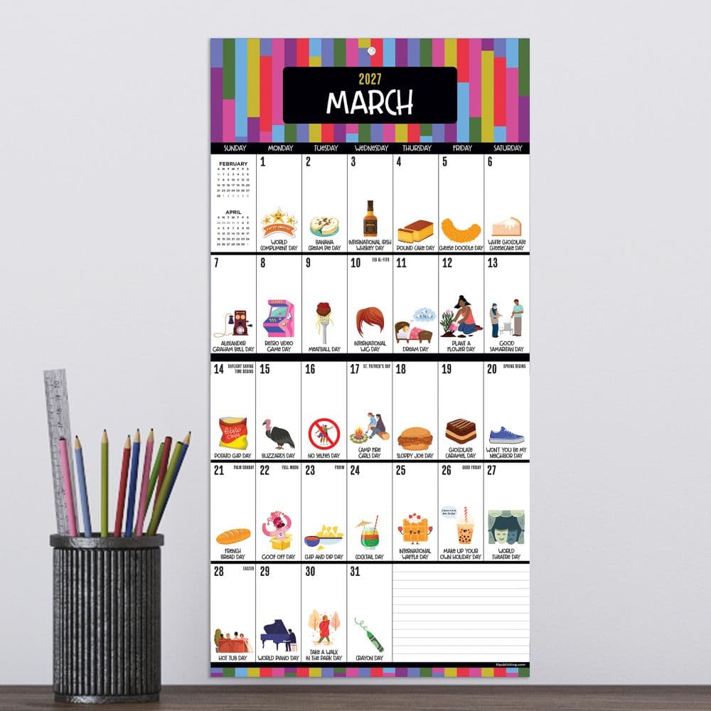 Every Days A Holiday 2027 Mini Wall Calendar Fourth Alternate Image