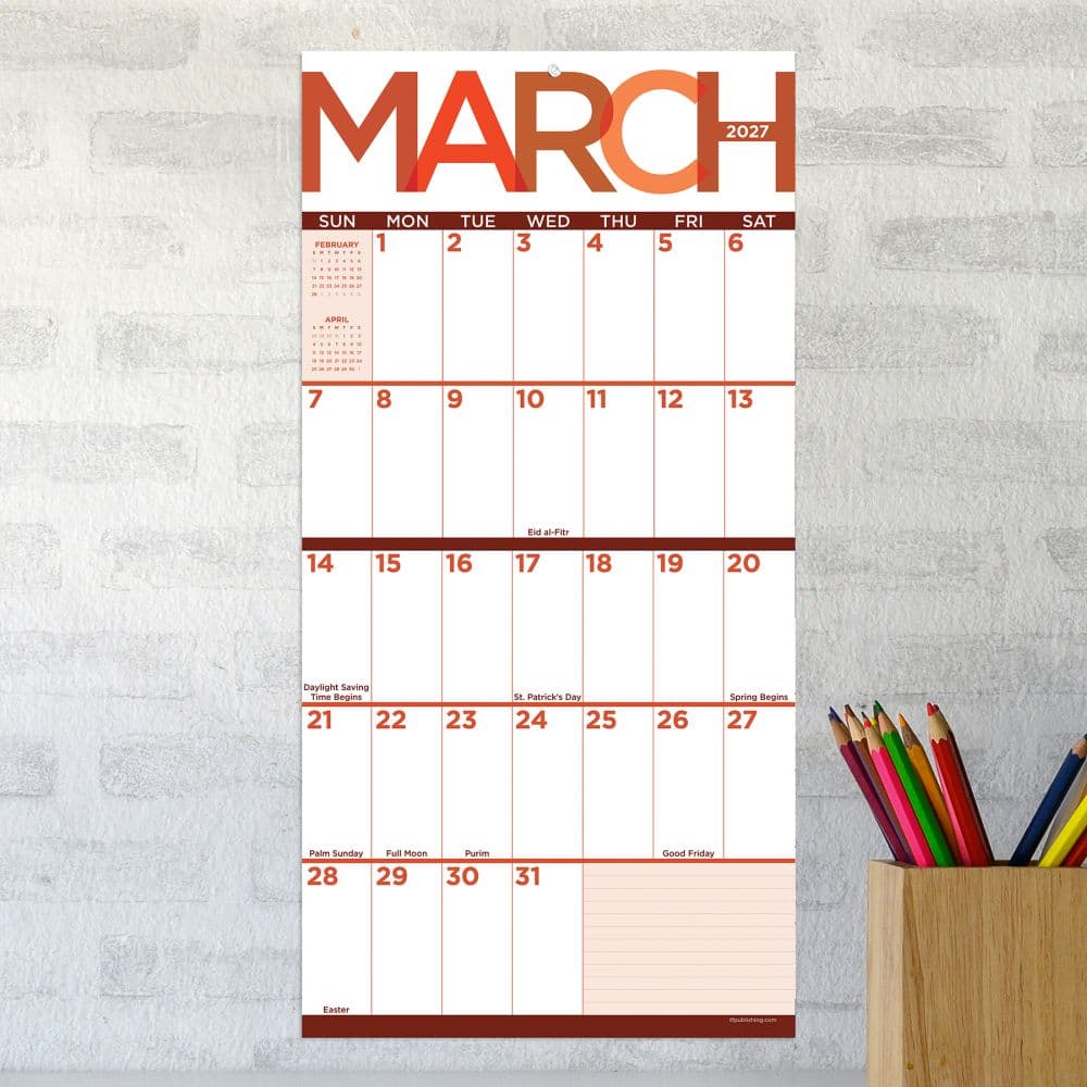 Big Print 2027 Mini Wall Calendar Fourth Alternate Image