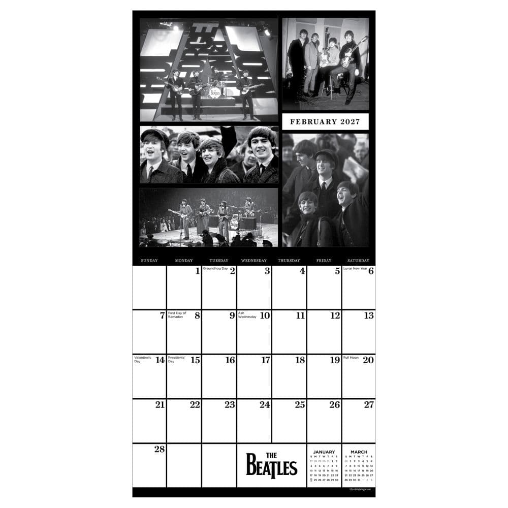 The Beatles 2027 Mini Wall Calendar Second Alternate Image