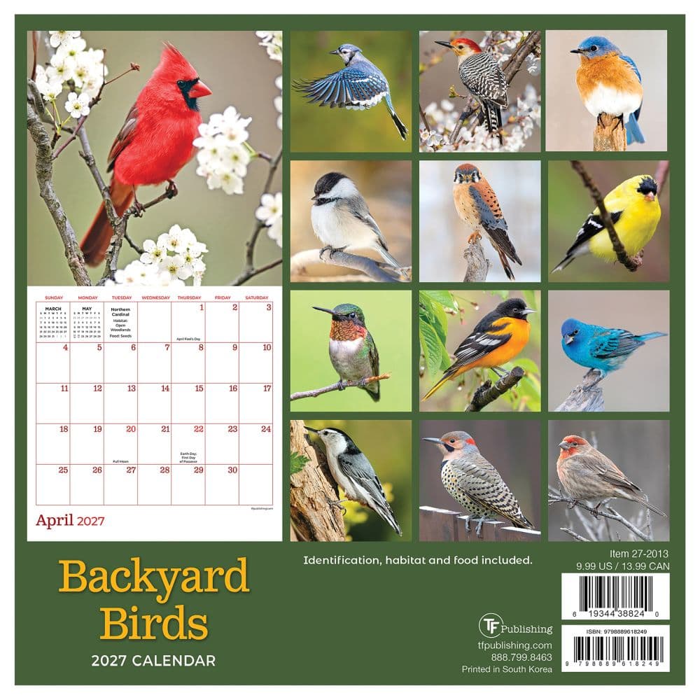 Backyard Birds 2027 Mini Wall Calendar First Alternate Image