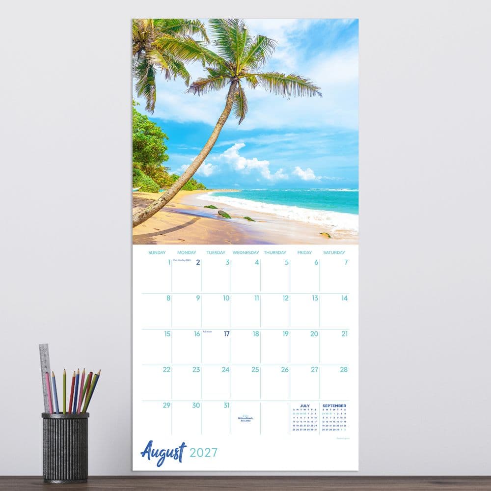 Tropical Beaches 2027 Wall Calendar Fourth Alternate Image