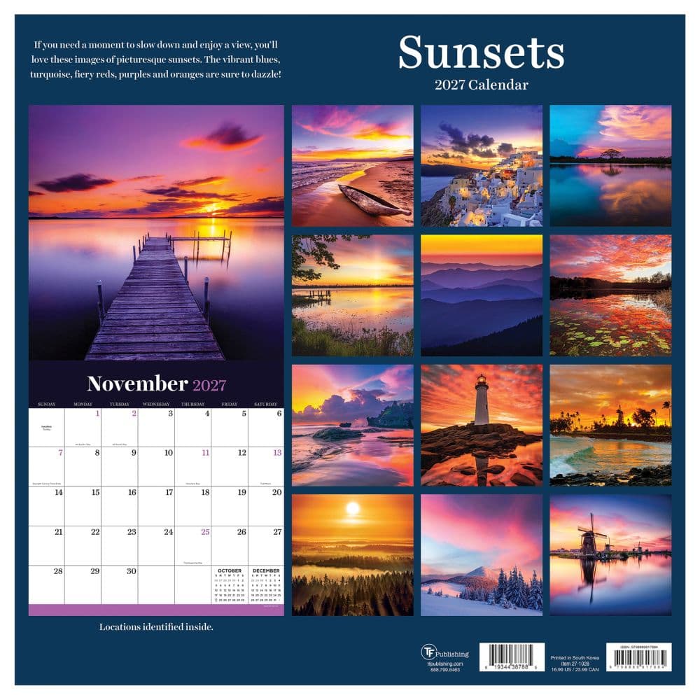 Sunsets 2027 Wall Calendar First Alternate Image