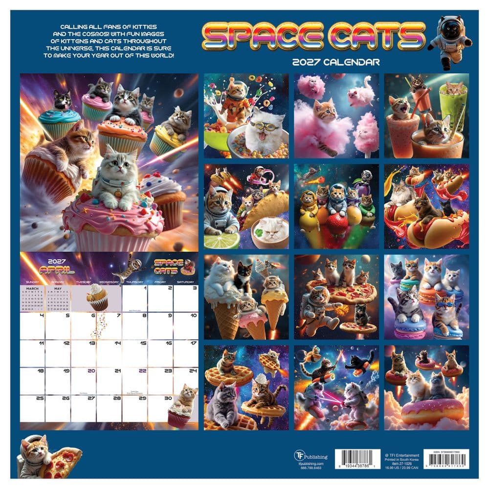 Space Cats 2027 Wall Calendar First Alternate Image