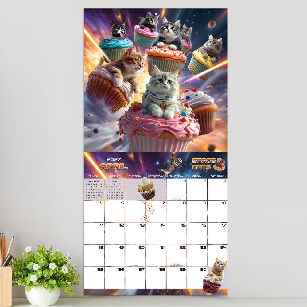 Space Cats 2027 Wall Calendar Fourth Alternate Image