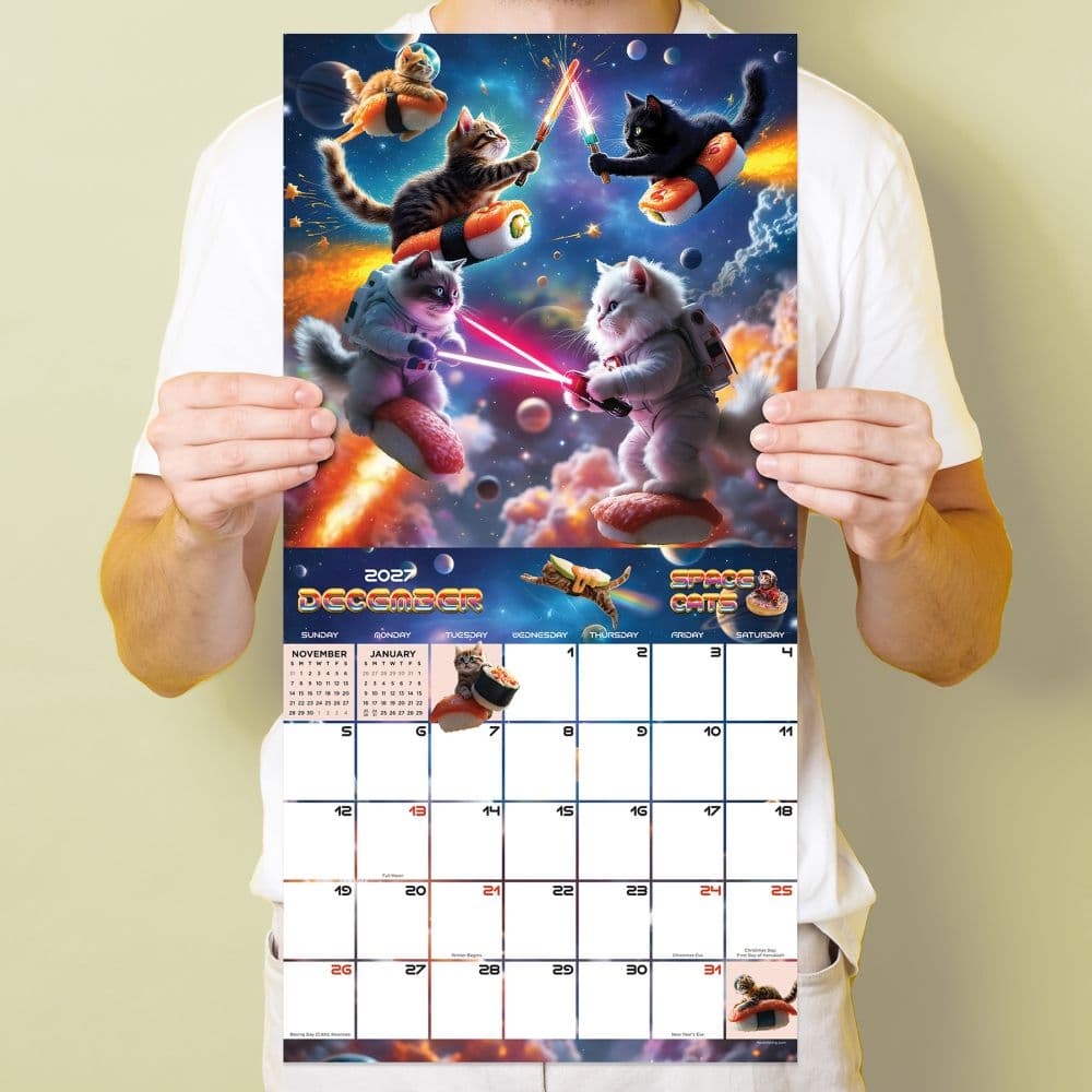 Space Cats 2027 Wall Calendar Fifth Alternate Image