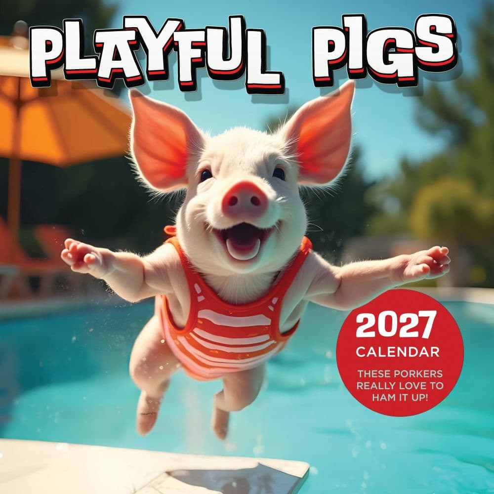 Playful Pigs 2027 Wall Calendar Main Product Image