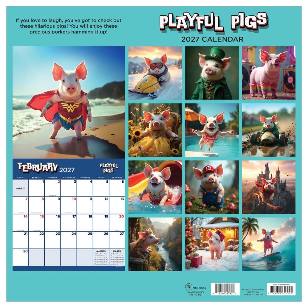 Playful Pigs 2027 Wall Calendar First Alternate Image