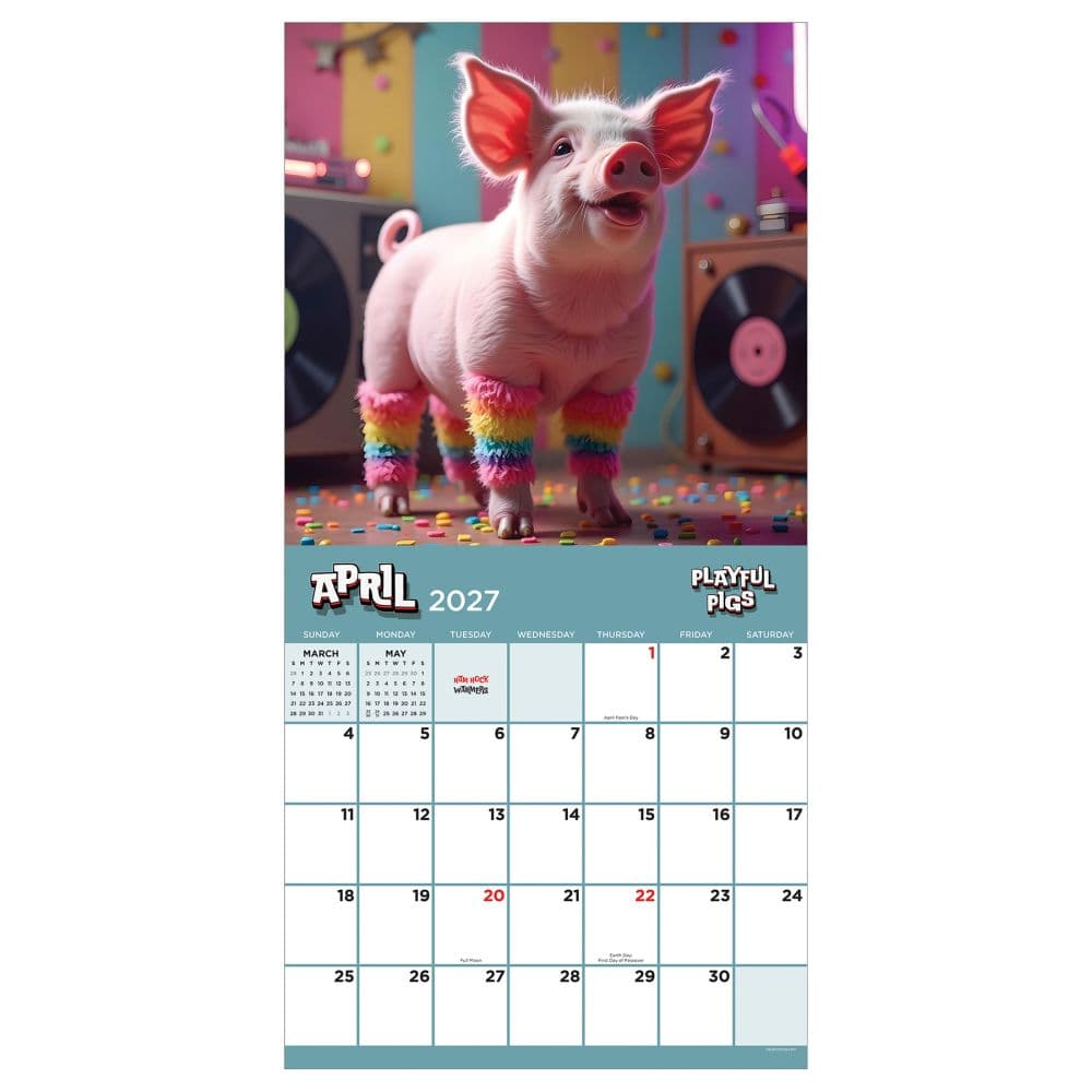 Playful Pigs 2027 Wall Calendar Third Alternate Image