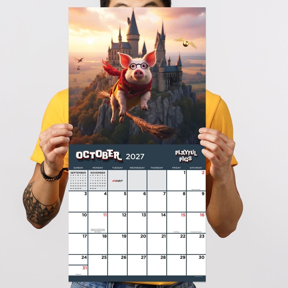 Playful Pigs 2027 Wall Calendar Fifth Alternate Image
