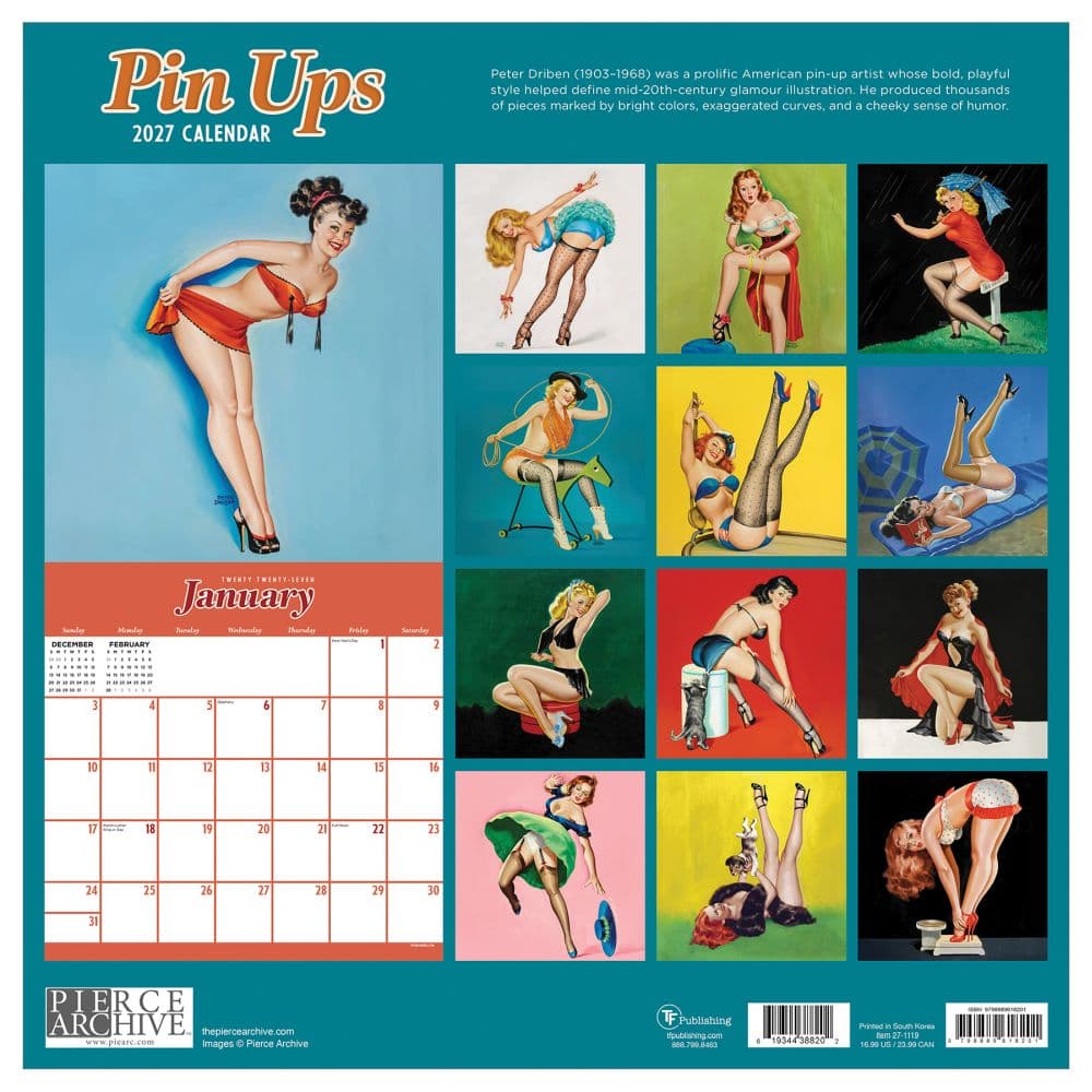 PinUps 2027 Wall Calendar First Alternate Image