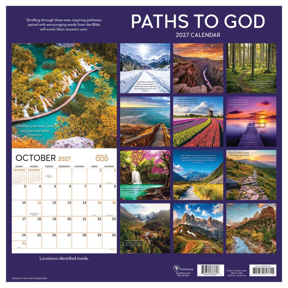 Paths to God 2027 Wall Calendar First Alternate Image