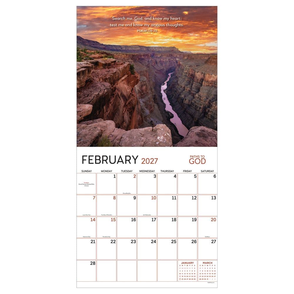 Paths to God 2027 Wall Calendar Second Alternate Image