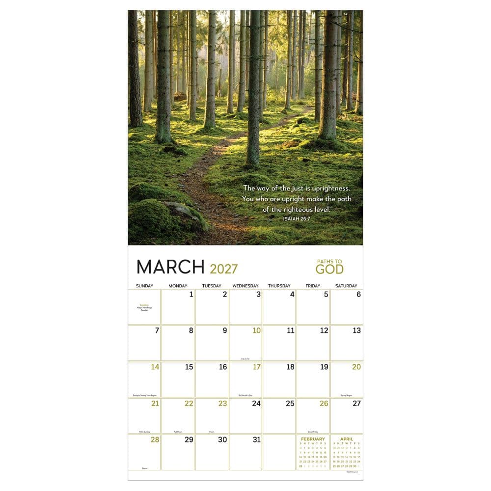 Paths to God 2027 Wall Calendar Third Alternate Image