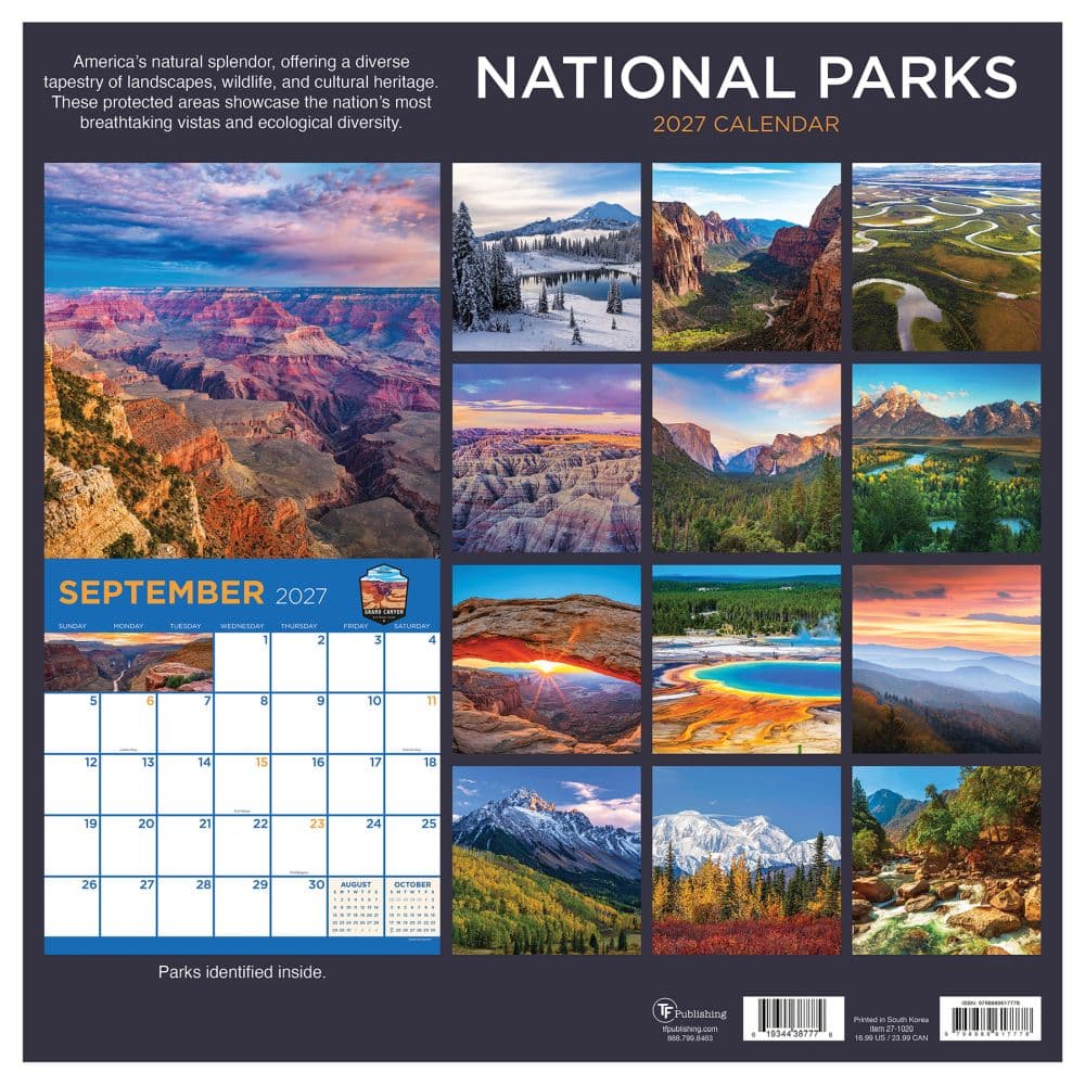 National Parks 2027 Wall Calendar First Alternate Image