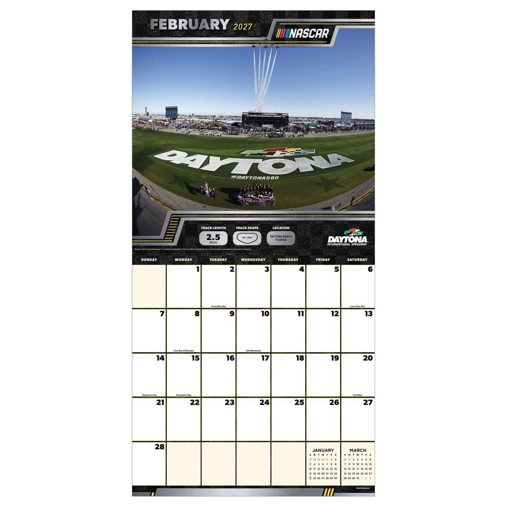 Nascar Tracks 2027 Wall Calendar Second Alternate Image