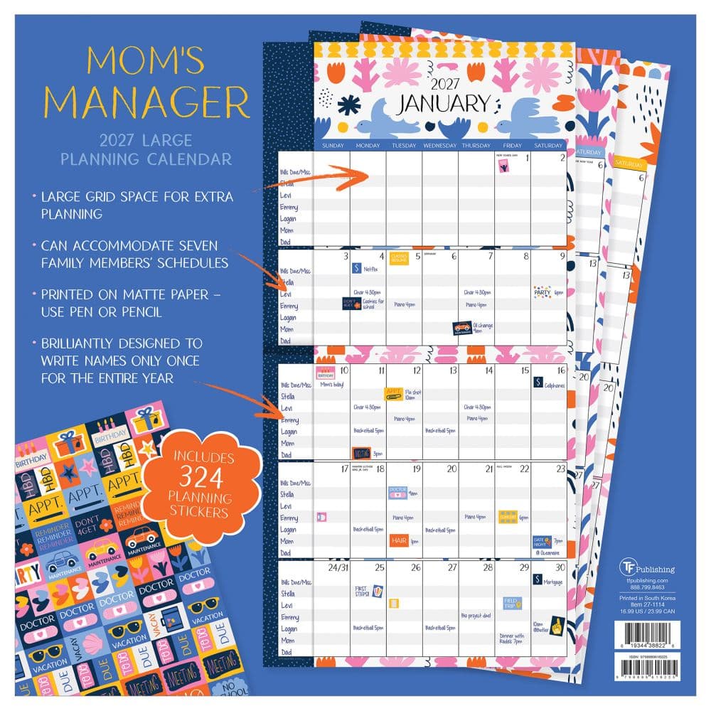 Moms Manager 2027 Wall Calendar First Alternate Image