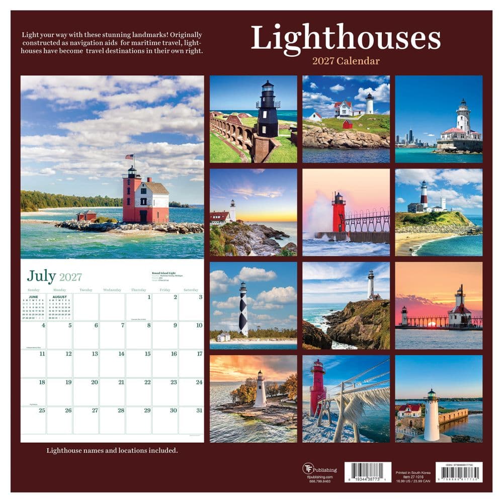 Lighthouses 2027 Wall Calendar First Alternate Image