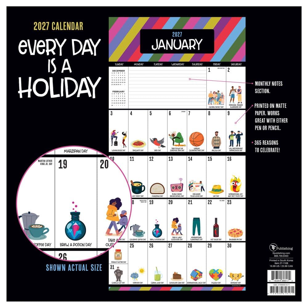 Every Days A Holiday 2027 Wall Calendar First Alternate Image