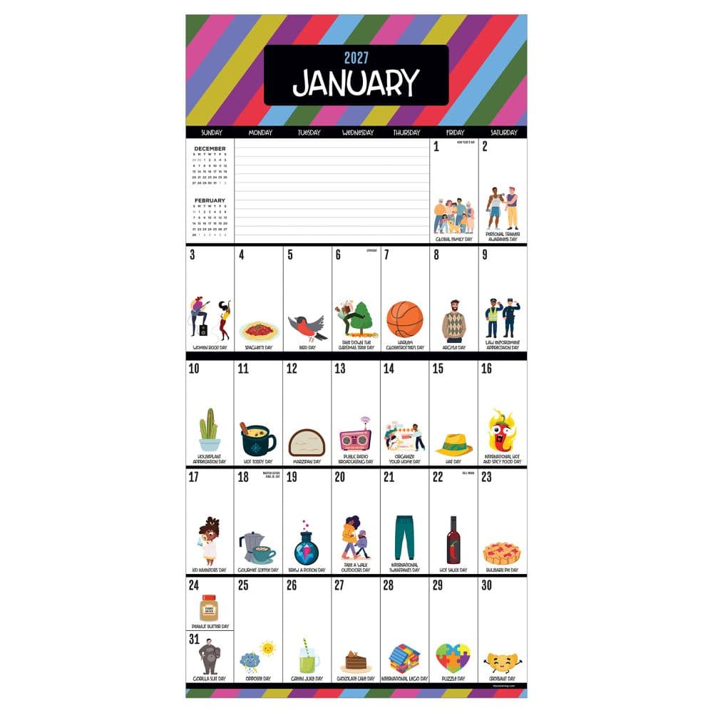 Every Days A Holiday 2027 Wall Calendar Second Alternate Image