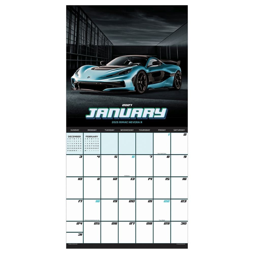Dream Cars 2027 Wall Calendar Second Alternate Image
