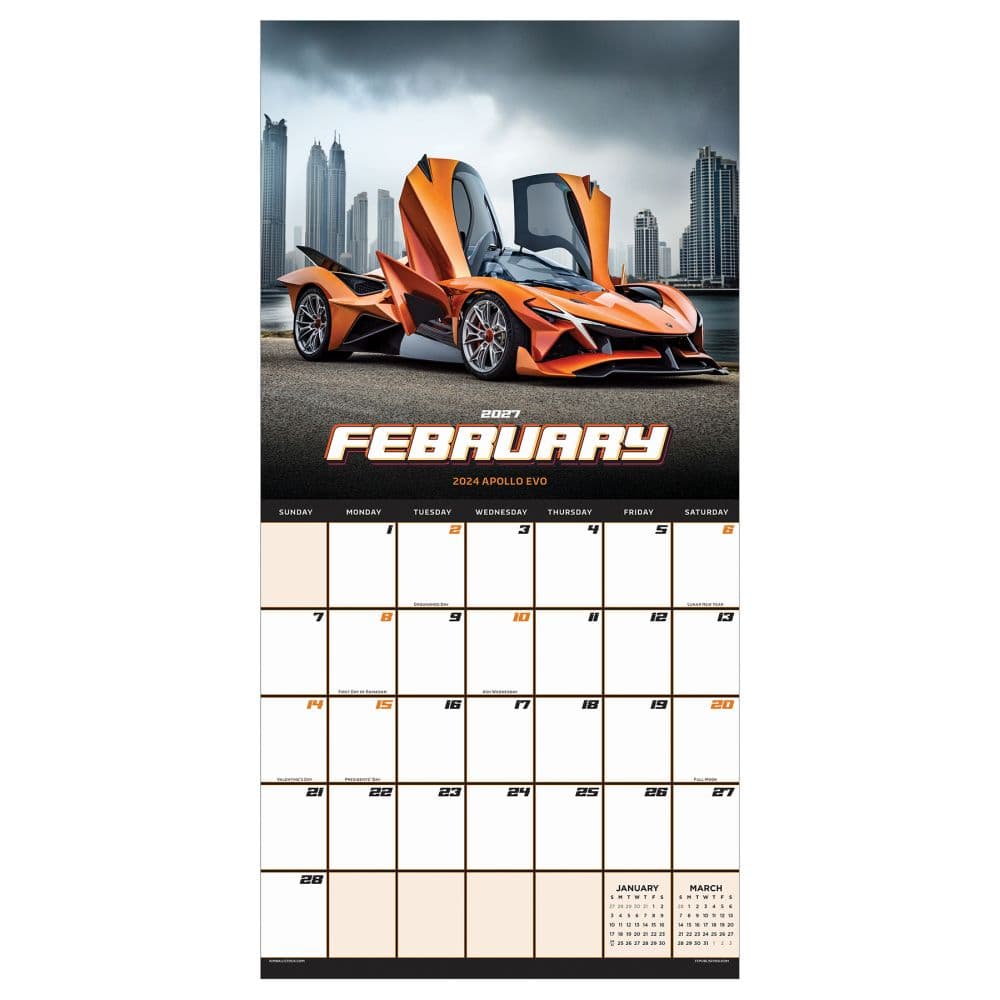 Dream Cars 2027 Wall Calendar Third Alternate Image