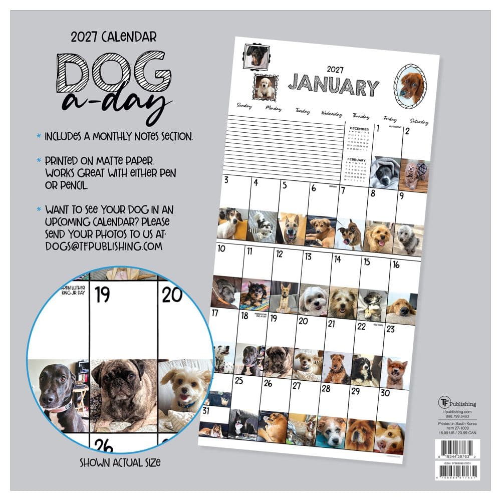 Dog-A-Day 2027 Wall Calendar First Alternate Image
