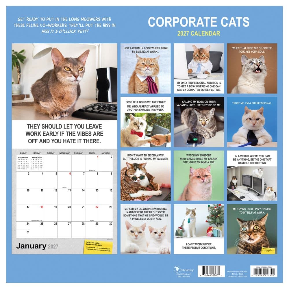Corporate Cats 2027 Wall Calendar First Alternate Image