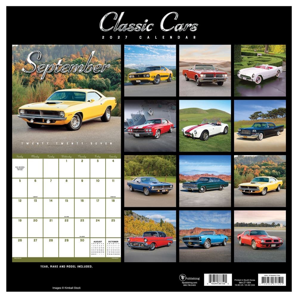 Classic Cars 2027 Wall Calendar First Alternate Image