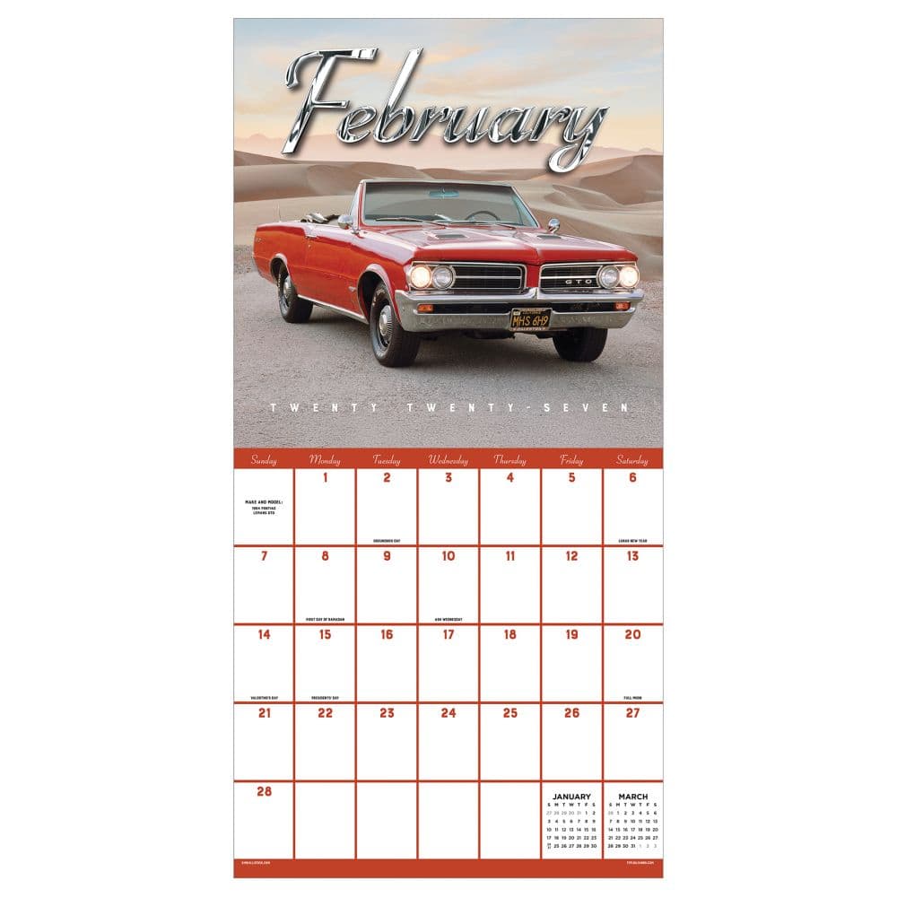 Classic Cars 2027 Wall Calendar Third Alternate Image