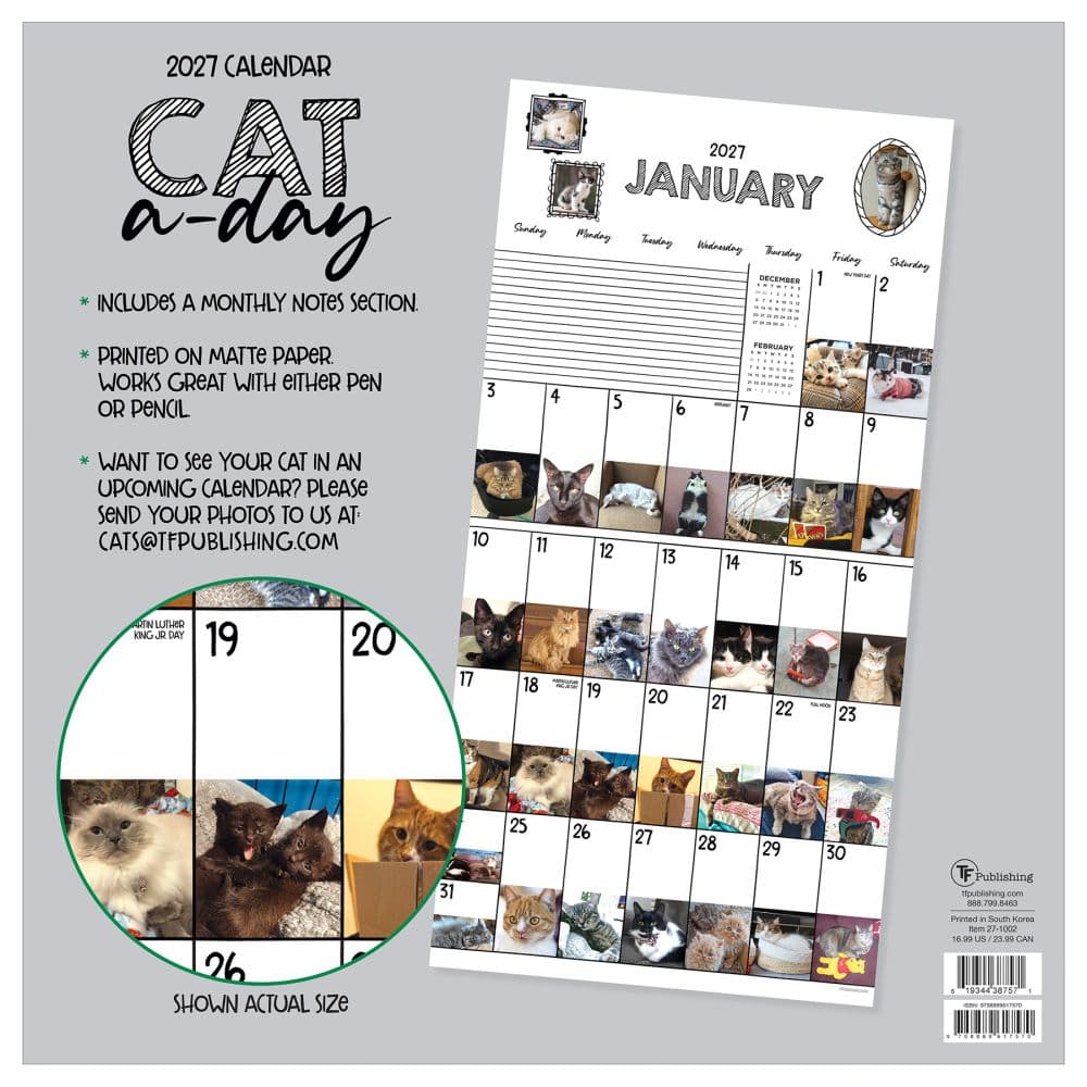 Cat-A-Day 2027 Wall Calendar First Alternate Image