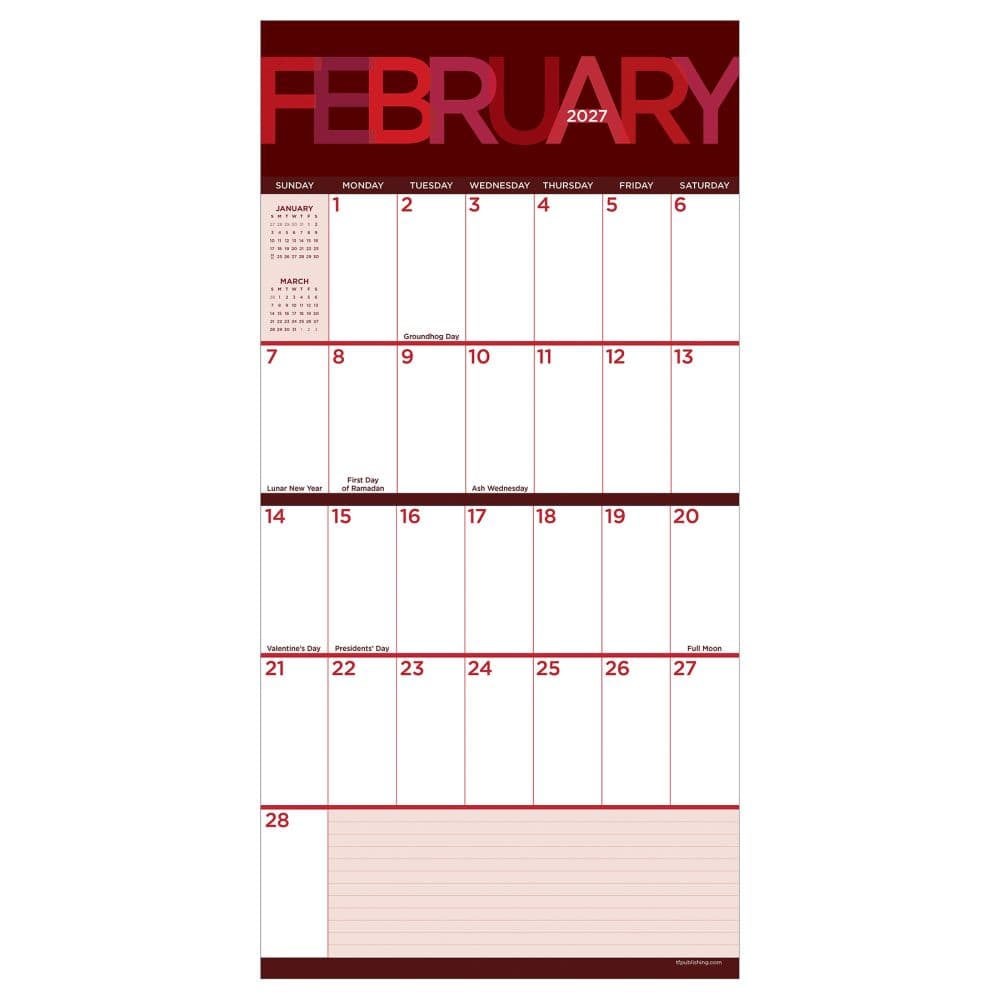 Big Print 2027 Wall Calendar Third Alternate Image