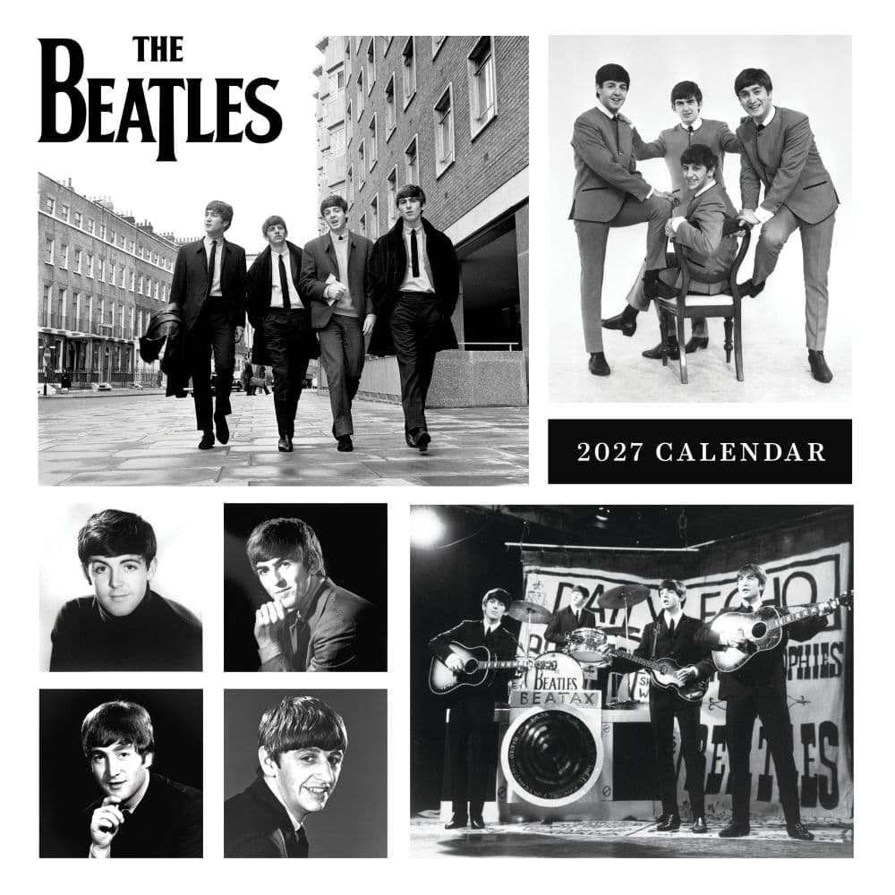 image The Beatles In Black and White 2027 Wall Calendar Main Product Image
